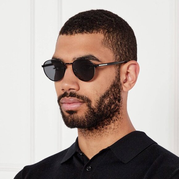 Prada Men Sunglasses Black Polarized Round PRB51S 1AB5Z1 NEW AUTHENTIC - Picture 9 of 11